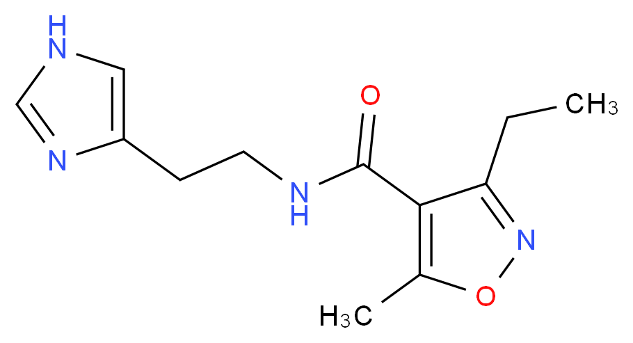 3-ethyl-N-[2-(1H-imidazol-4-yl)ethyl]-5-methylisoxazole-4-carboxamide_Molecular_structure_CAS_)