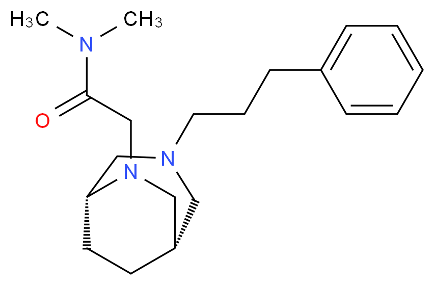 N,N-dimethyl-2-[(1S*,5R*)-3-(3-phenylpropyl)-3,6-diazabicyclo[3.2.2]non-6-yl]acetamide_Molecular_structure_CAS_)