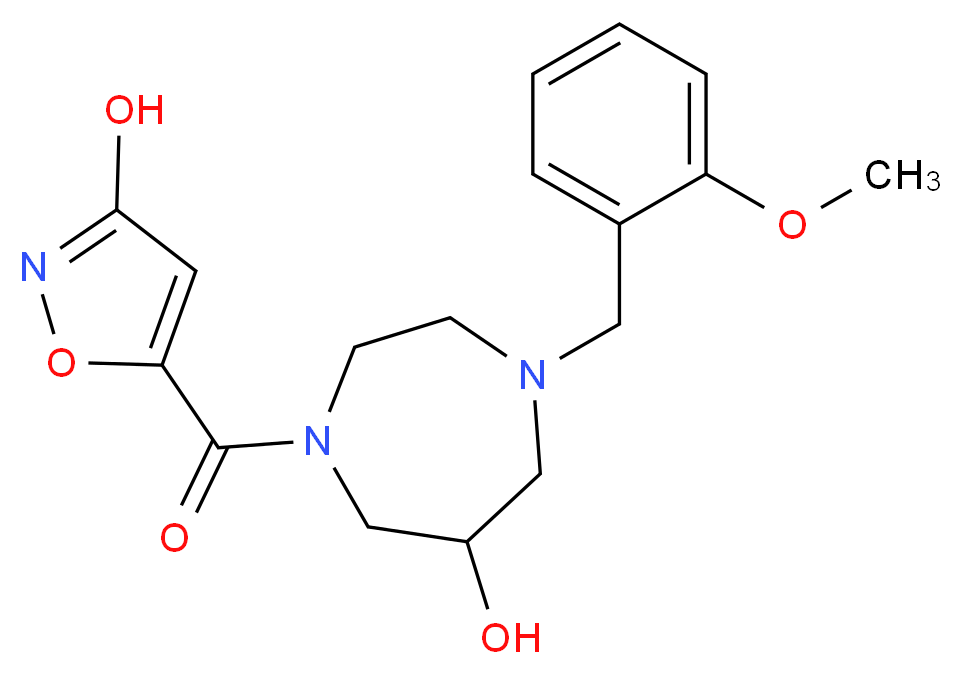 1-[(3-hydroxyisoxazol-5-yl)carbonyl]-4-(2-methoxybenzyl)-1,4-diazepan-6-ol_Molecular_structure_CAS_)