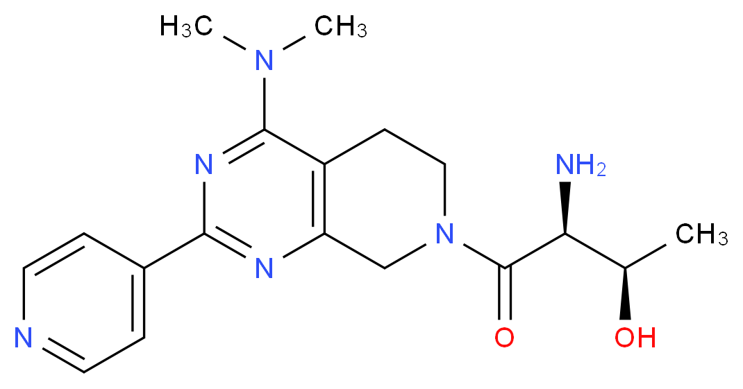 (2R,3S)-3-amino-4-[4-(dimethylamino)-2-pyridin-4-yl-5,8-dihydropyrido[3,4-d]pyrimidin-7(6H)-yl]-4-oxobutan-2-ol_Molecular_structure_CAS_)