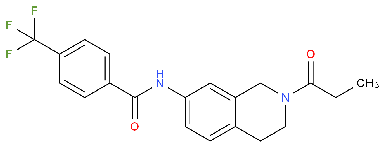 N-(2-propionyl-1,2,3,4-tetrahydroisoquinolin-7-yl)-4-(trifluoromethyl)benzamide_Molecular_structure_CAS_)