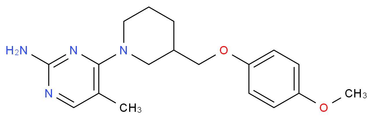 4-{3-[(4-methoxyphenoxy)methyl]piperidin-1-yl}-5-methylpyrimidin-2-amine_Molecular_structure_CAS_)
