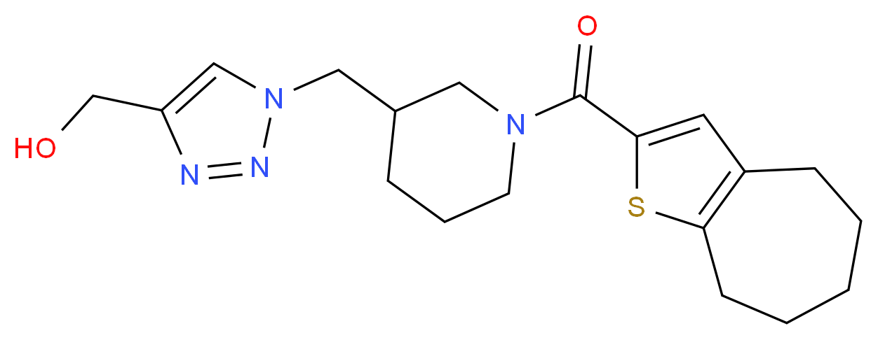 (1-{[1-(5,6,7,8-tetrahydro-4H-cyclohepta[b]thien-2-ylcarbonyl)-3-piperidinyl]methyl}-1H-1,2,3-triazol-4-yl)methanol_Molecular_structure_CAS_)