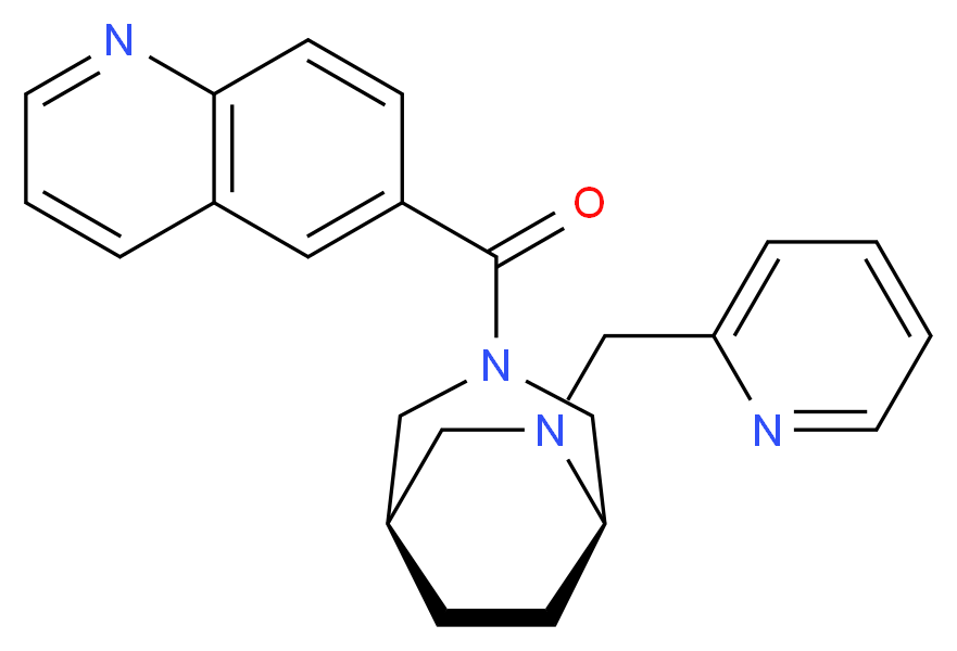 6-{[(1R*,5R*)-6-(2-pyridinylmethyl)-3,6-diazabicyclo[3.2.2]non-3-yl]carbonyl}quinoline_Molecular_structure_CAS_)
