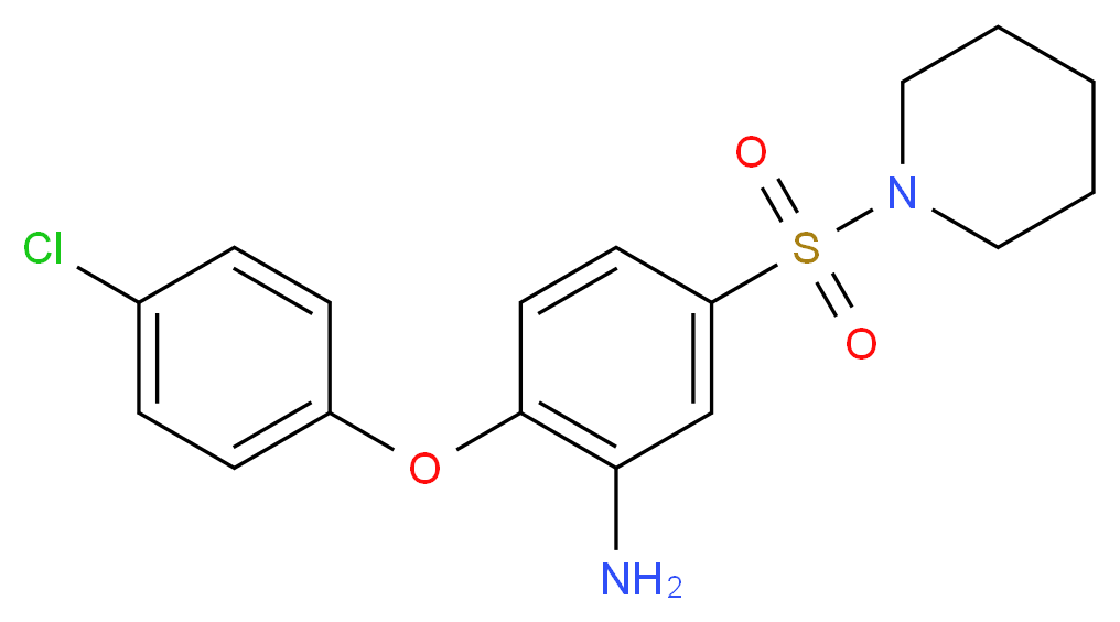 2-(4-Chloro-phenoxy)-5-(piperidine-1-sulfonyl)-phenylamine_Molecular_structure_CAS_)