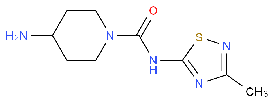 4-amino-N-(3-methyl-1,2,4-thiadiazol-5-yl)piperidine-1-carboxamide_Molecular_structure_CAS_)