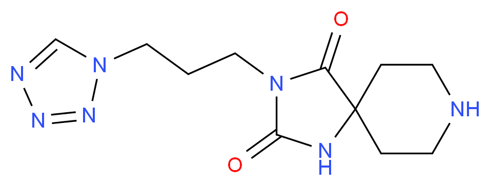 3-[3-(1H-tetrazol-1-yl)propyl]-1,3,8-triazaspiro[4.5]decane-2,4-dione_Molecular_structure_CAS_)