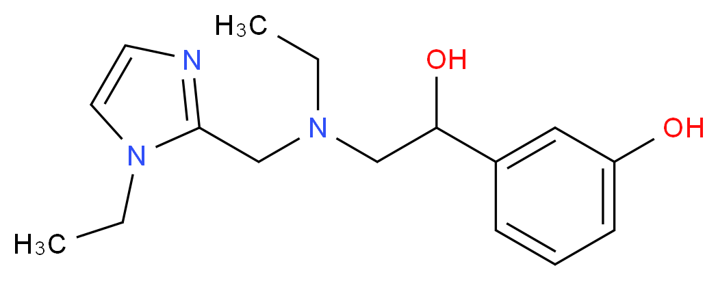3-(2-{ethyl[(1-ethyl-1H-imidazol-2-yl)methyl]amino}-1-hydroxyethyl)phenol_Molecular_structure_CAS_)