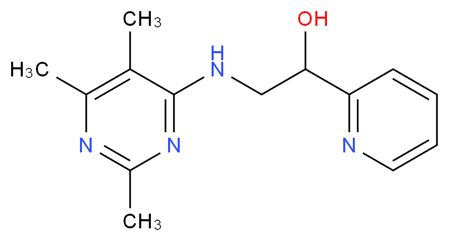 1-pyridin-2-yl-2-[(2,5,6-trimethylpyrimidin-4-yl)amino]ethanol_Molecular_structure_CAS_)