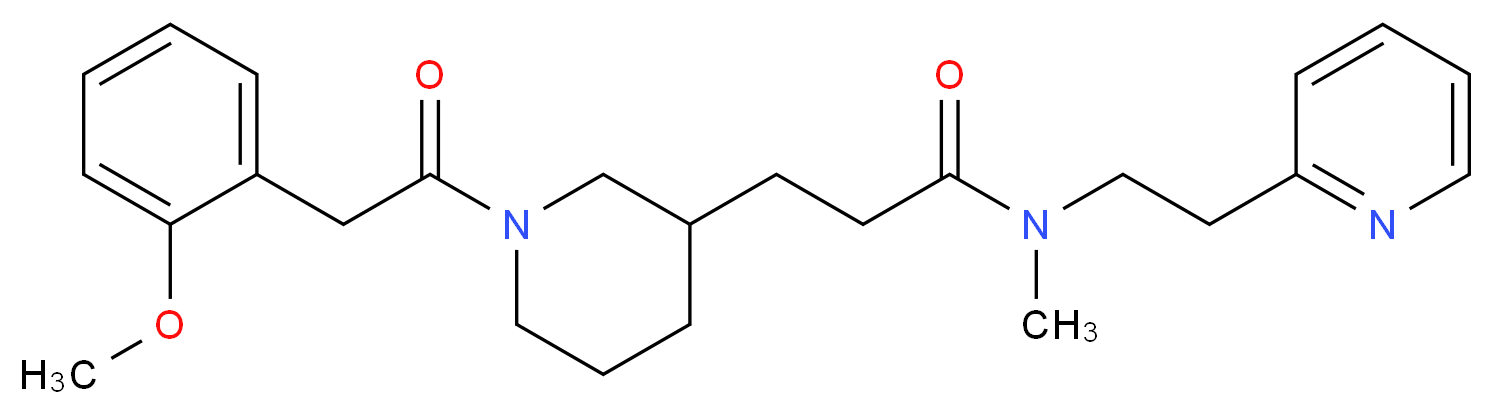 3-{1-[(2-methoxyphenyl)acetyl]-3-piperidinyl}-N-methyl-N-[2-(2-pyridinyl)ethyl]propanamide_Molecular_structure_CAS_)