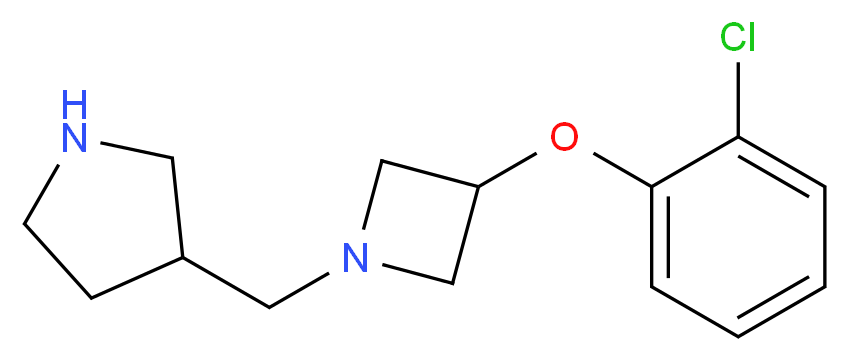 3-{[3-(2-chlorophenoxy)-1-azetidinyl]methyl}pyrrolidine_Molecular_structure_CAS_)