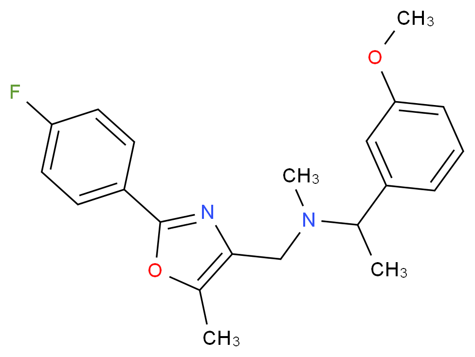 N-{[2-(4-fluorophenyl)-5-methyl-1,3-oxazol-4-yl]methyl}-1-(3-methoxyphenyl)-N-methylethanamine_Molecular_structure_CAS_)