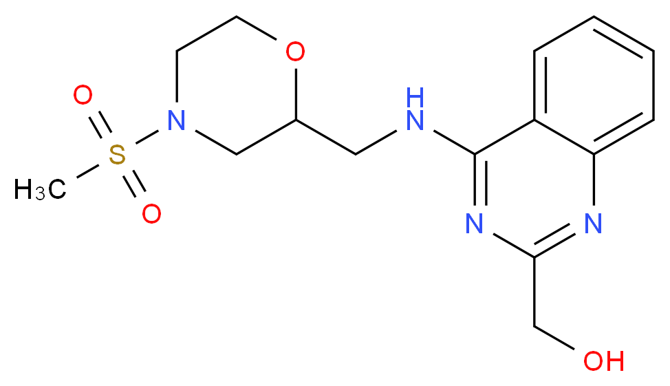 [4-({[4-(methylsulfonyl)morpholin-2-yl]methyl}amino)quinazolin-2-yl]methanol_Molecular_structure_CAS_)