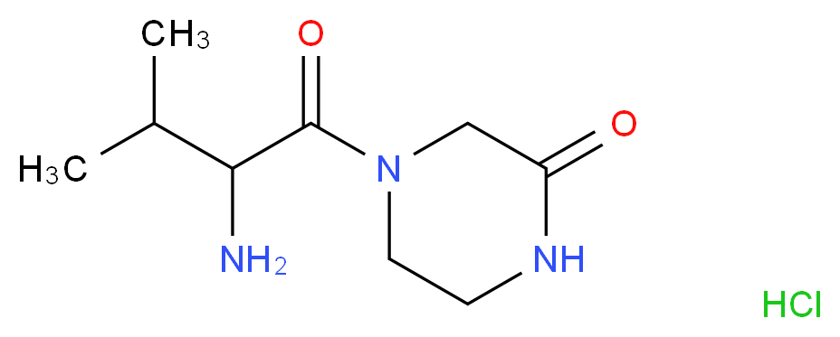 4-(2-Amino-3-methylbutanoyl)-2-piperazinone hydrochloride_Molecular_structure_CAS_)