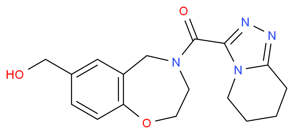 [4-(5,6,7,8-tetrahydro[1,2,4]triazolo[4,3-a]pyridin-3-ylcarbonyl)-2,3,4,5-tetrahydro-1,4-benzoxazepin-7-yl]methanol_Molecular_structure_CAS_)