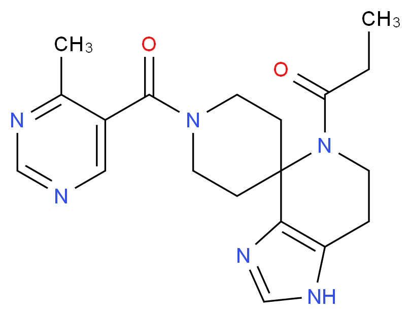 1'-[(4-methylpyrimidin-5-yl)carbonyl]-5-propionyl-1,5,6,7-tetrahydrospiro[imidazo[4,5-c]pyridine-4,4'-piperidine]_Molecular_structure_CAS_)