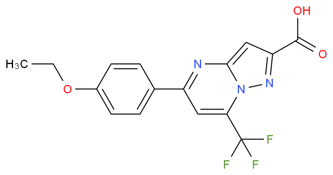 5-(4-Ethoxyphenyl)-7-(trifluoromethyl)pyrazolo-[1,5-a]pyrimidine-2-carboxylic acid_Molecular_structure_CAS_)