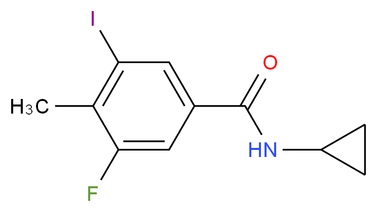N-Cyclopropyl-3-fluoro-5-iodo-4-methylbenzamide_Molecular_structure_CAS_585544-31-6)