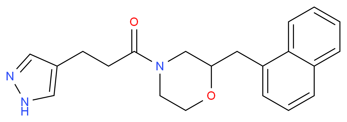 2-(1-naphthylmethyl)-4-[3-(1H-pyrazol-4-yl)propanoyl]morpholine_Molecular_structure_CAS_)