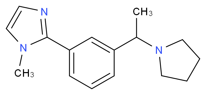 1-methyl-2-[3-(1-pyrrolidin-1-ylethyl)phenyl]-1H-imidazole_Molecular_structure_CAS_)