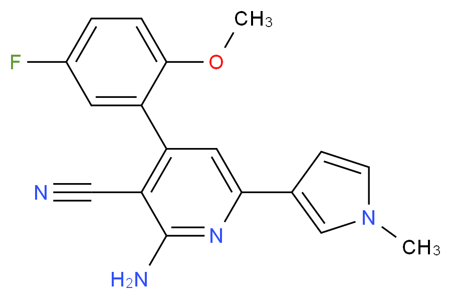 2-amino-4-(5-fluoro-2-methoxyphenyl)-6-(1-methyl-1H-pyrrol-3-yl)nicotinonitrile_Molecular_structure_CAS_)