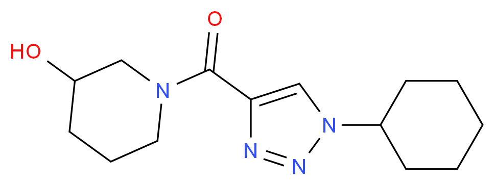 1-[(1-cyclohexyl-1H-1,2,3-triazol-4-yl)carbonyl]-3-piperidinol_Molecular_structure_CAS_)
