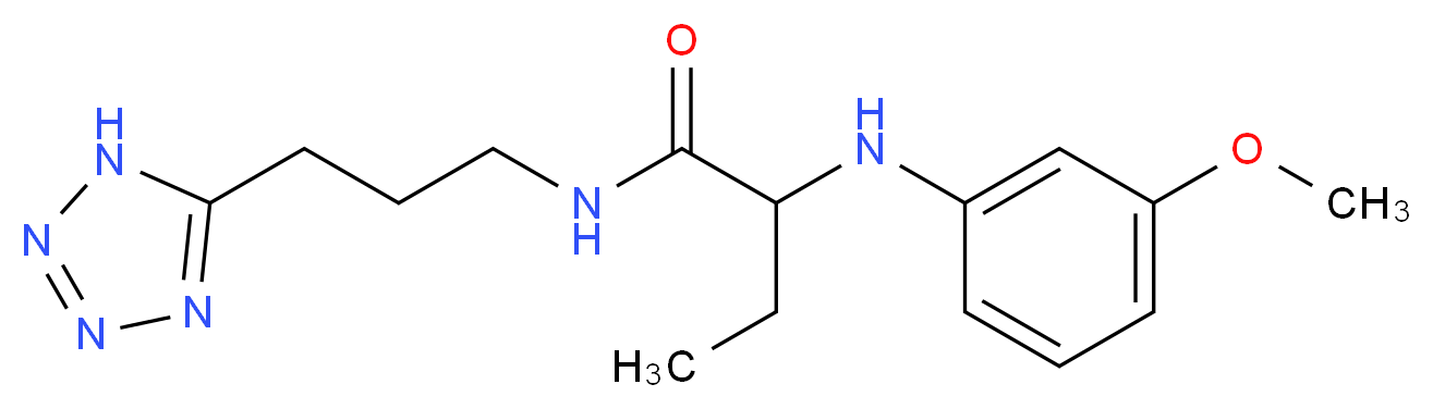 2-[(3-methoxyphenyl)amino]-N-[3-(1H-tetrazol-5-yl)propyl]butanamide_Molecular_structure_CAS_)