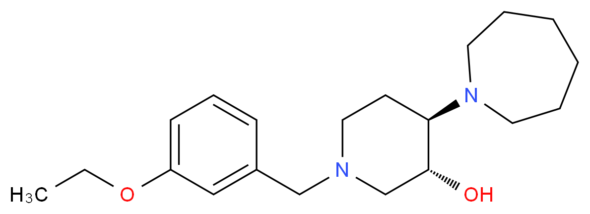 (3R*,4R*)-4-(1-azepanyl)-1-(3-ethoxybenzyl)-3-piperidinol_Molecular_structure_CAS_)