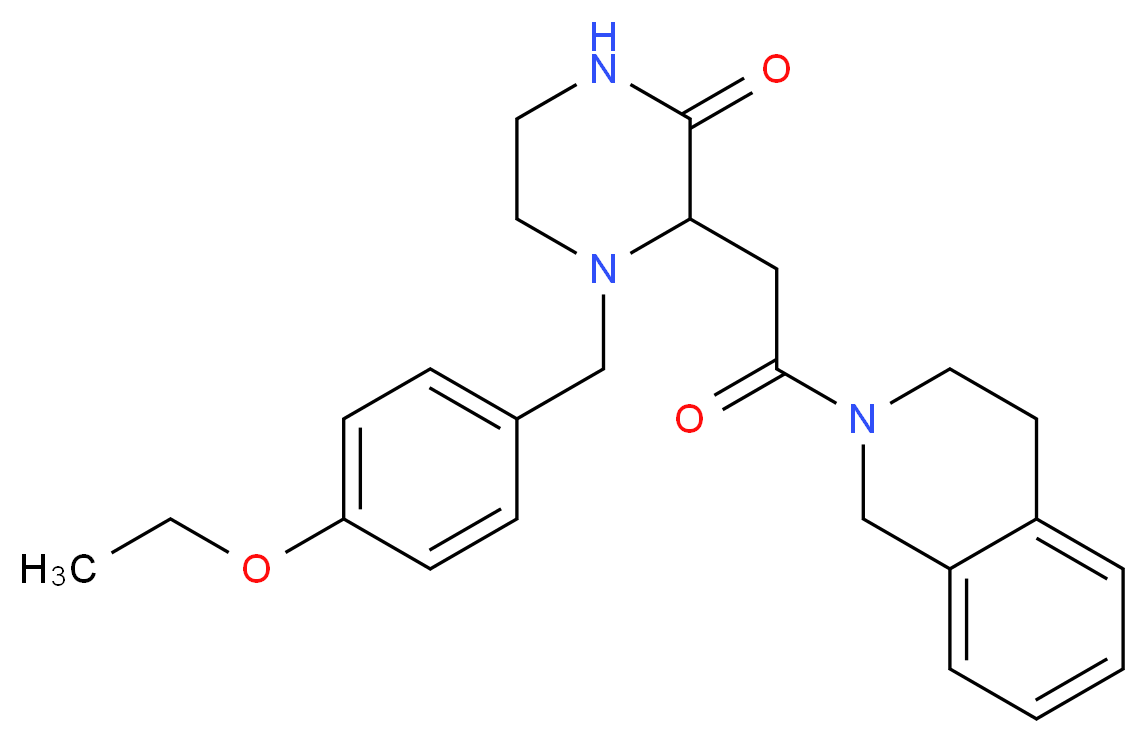 3-[2-(3,4-dihydro-2(1H)-isoquinolinyl)-2-oxoethyl]-4-(4-ethoxybenzyl)-2-piperazinone_Molecular_structure_CAS_)