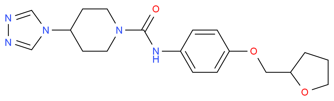 N-[4-(tetrahydrofuran-2-ylmethoxy)phenyl]-4-(4H-1,2,4-triazol-4-yl)piperidine-1-carboxamide_Molecular_structure_CAS_)