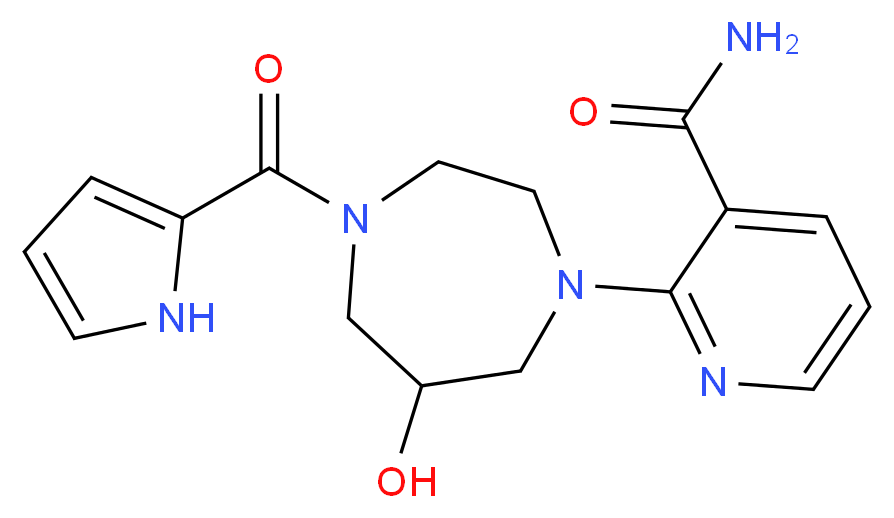 2-[6-hydroxy-4-(1H-pyrrol-2-ylcarbonyl)-1,4-diazepan-1-yl]nicotinamide_Molecular_structure_CAS_)