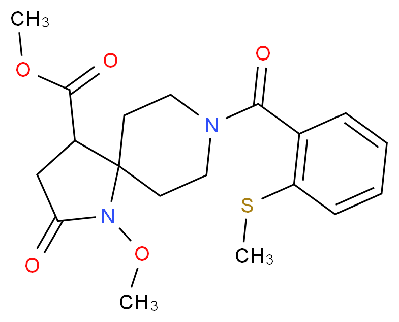 methyl 1-methoxy-8-[2-(methylthio)benzoyl]-2-oxo-1,8-diazaspiro[4.5]decane-4-carboxylate_Molecular_structure_CAS_)