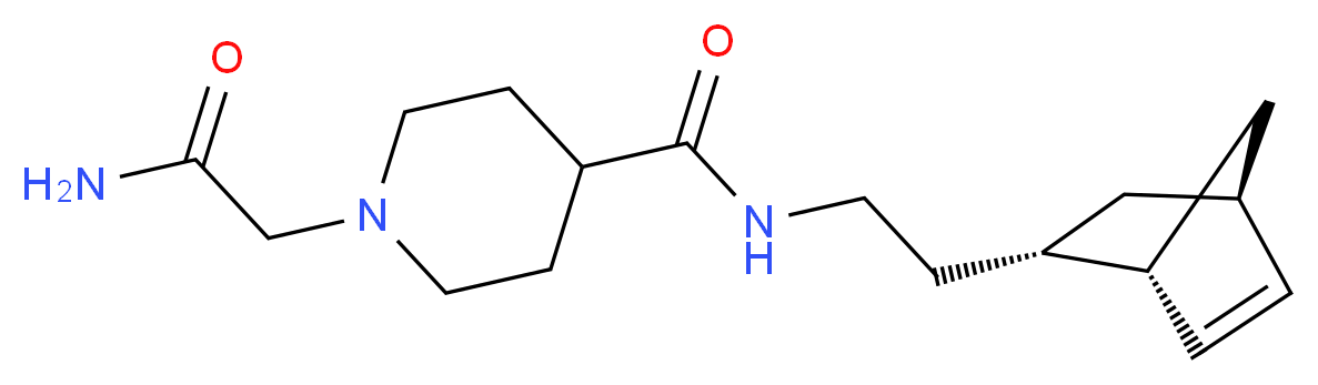 1-(2-amino-2-oxoethyl)-N-{2-[(1S*,2S*,4S*)-bicyclo[2.2.1]hept-5-en-2-yl]ethyl}-4-piperidinecarboxamide_Molecular_structure_CAS_)