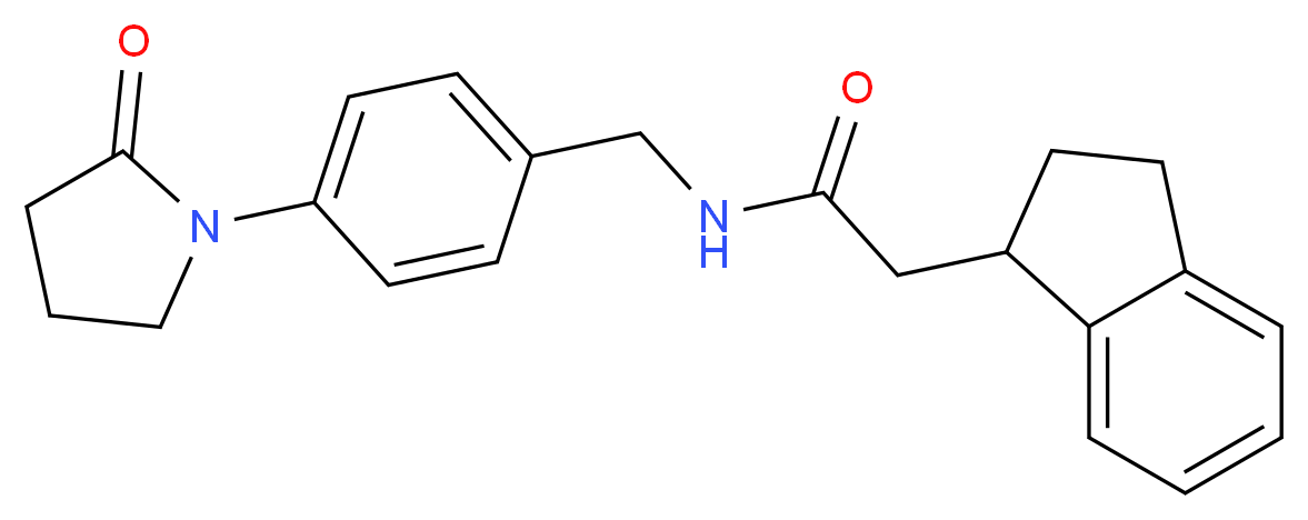 2-(2,3-dihydro-1H-inden-1-yl)-N-[4-(2-oxo-1-pyrrolidinyl)benzyl]acetamide_Molecular_structure_CAS_)