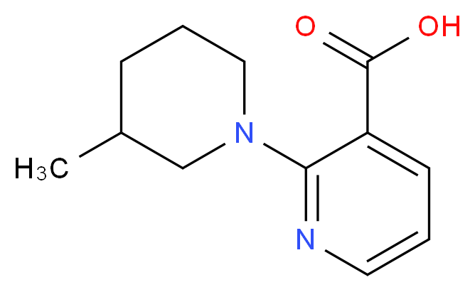 2-(3-Methyl-1-piperidinyl)nicotinic acid_Molecular_structure_CAS_571912-85-1)