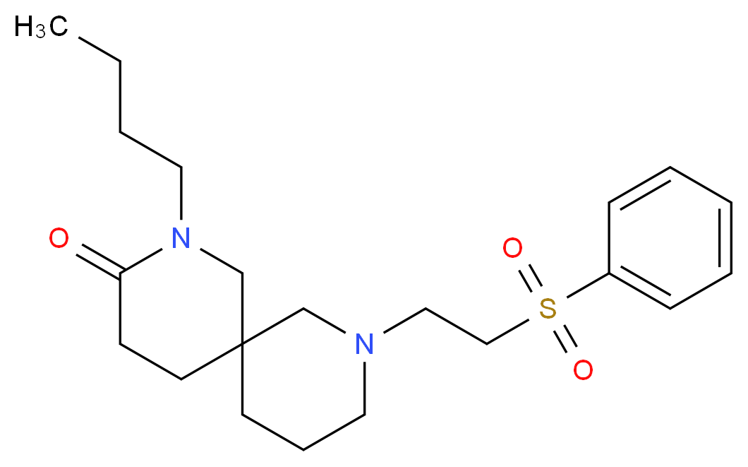 2-butyl-8-[2-(phenylsulfonyl)ethyl]-2,8-diazaspiro[5.5]undecan-3-one_Molecular_structure_CAS_)