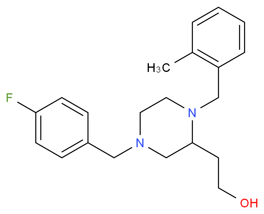 2-[4-(4-fluorobenzyl)-1-(2-methylbenzyl)-2-piperazinyl]ethanol_Molecular_structure_CAS_)