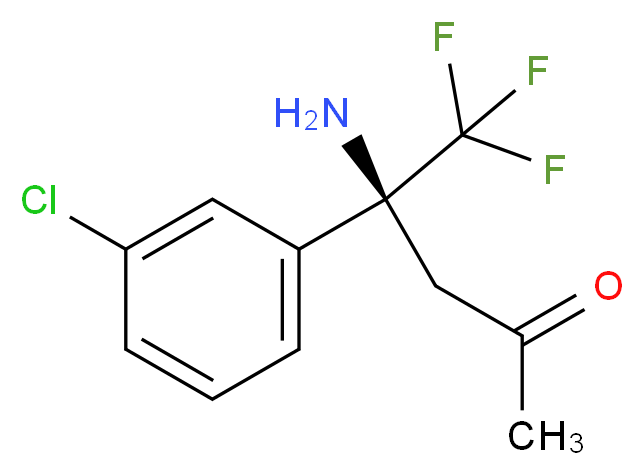 (4S)-4-amino-4-(3-chlorophenyl)-5,5,5-trifluoropentan-2-one_Molecular_structure_CAS_)