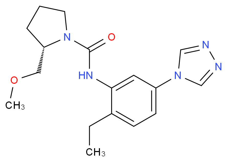 (2S)-N-[2-ethyl-5-(4H-1,2,4-triazol-4-yl)phenyl]-2-(methoxymethyl)pyrrolidine-1-carboxamide_Molecular_structure_CAS_)