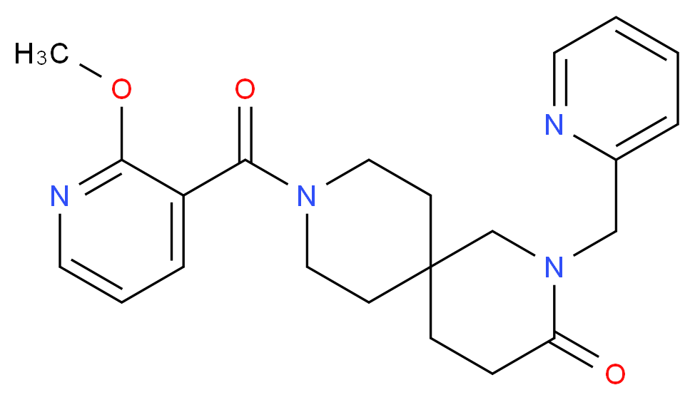 9-[(2-methoxypyridin-3-yl)carbonyl]-2-(pyridin-2-ylmethyl)-2,9-diazaspiro[5.5]undecan-3-one_Molecular_structure_CAS_)