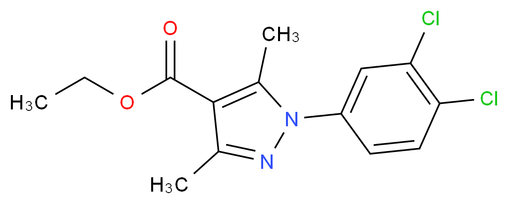 Ethyl 1-(3,4-dichlorophenyl)-3,5-dimethyl-1H-pyrazole-4-carboxylate_Molecular_structure_CAS_)