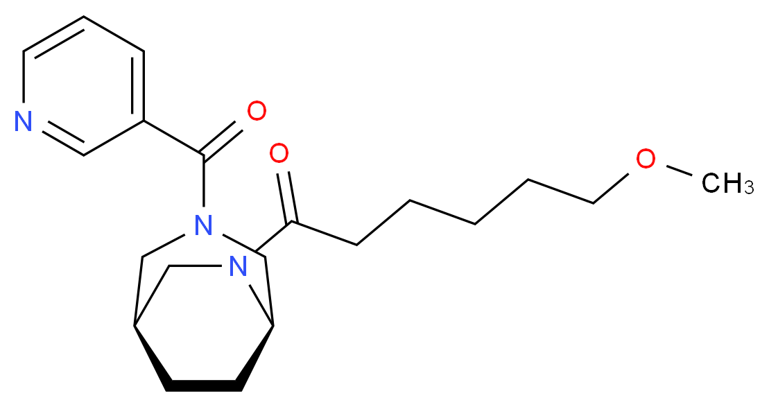 (1S*,5R*)-6-(6-methoxyhexanoyl)-3-(3-pyridinylcarbonyl)-3,6-diazabicyclo[3.2.2]nonane_Molecular_structure_CAS_)