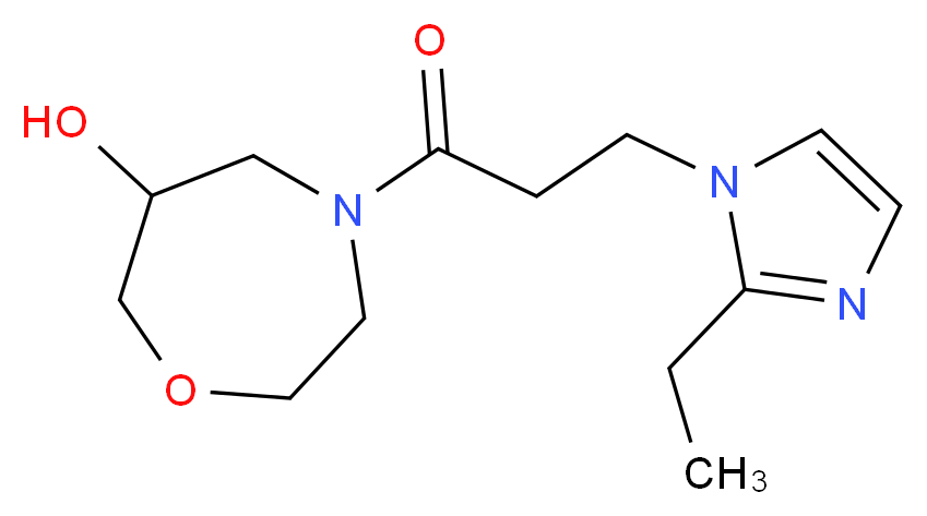 4-[3-(2-ethyl-1H-imidazol-1-yl)propanoyl]-1,4-oxazepan-6-ol_Molecular_structure_CAS_)