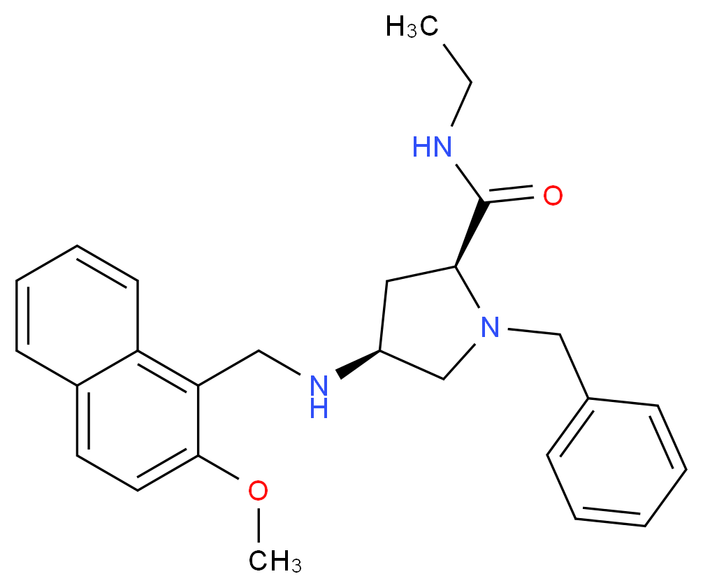 (4S)-1-benzyl-N-ethyl-4-{[(2-methoxy-1-naphthyl)methyl]amino}-L-prolinamide_Molecular_structure_CAS_)