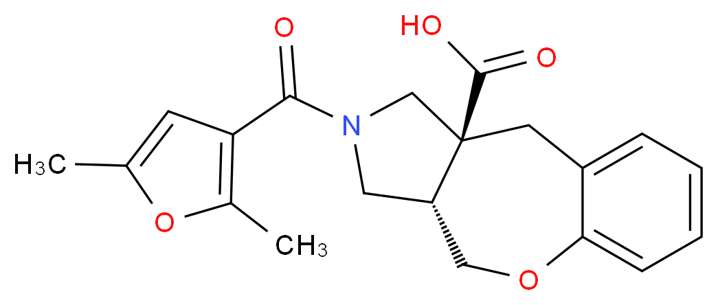 (3aS*,10aS*)-2-(2,5-dimethyl-3-furoyl)-2,3,3a,4-tetrahydro-1H-[1]benzoxepino[3,4-c]pyrrole-10a(10H)-carboxylic acid_Molecular_structure_CAS_)
