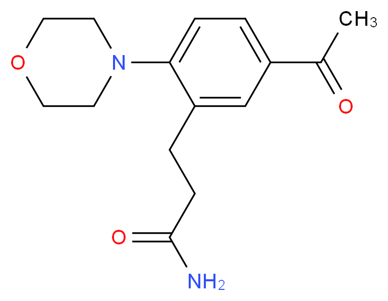 3-(5-acetyl-2-morpholin-4-ylphenyl)propanamide_Molecular_structure_CAS_)
