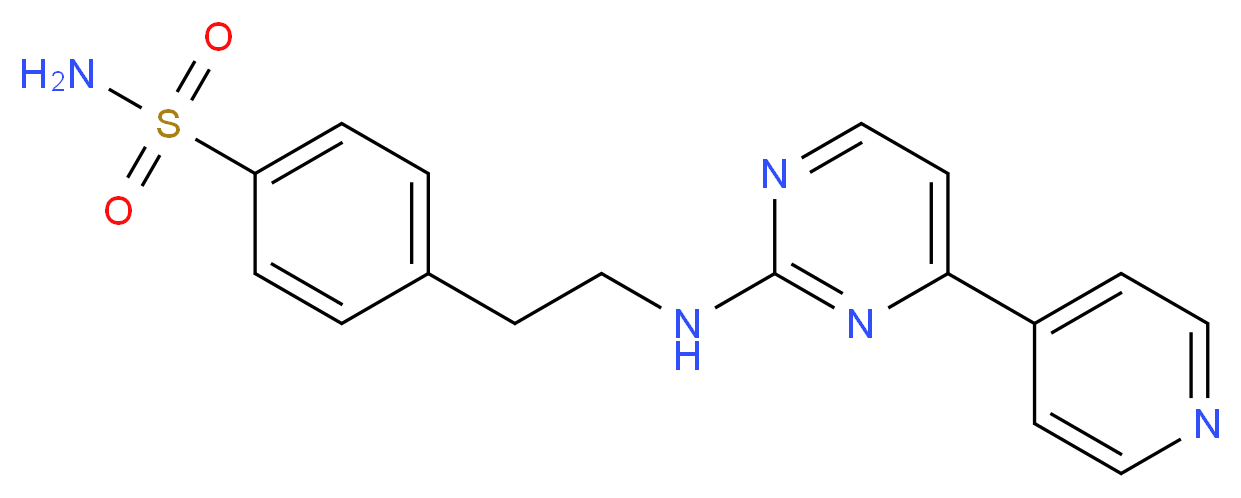 4-(2-{[4-(4-pyridinyl)-2-pyrimidinyl]amino}ethyl)benzenesulfonamide_Molecular_structure_CAS_)