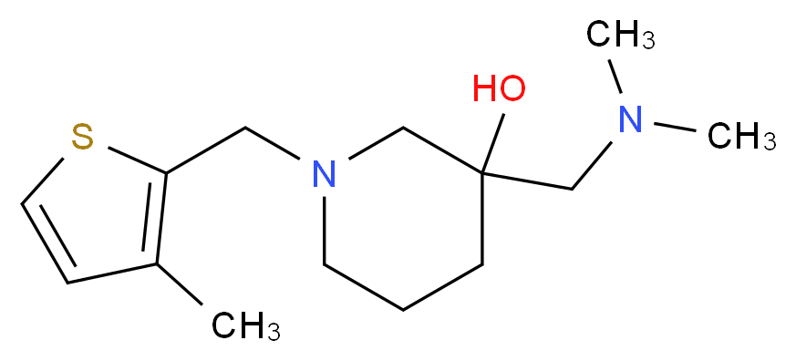3-[(dimethylamino)methyl]-1-[(3-methyl-2-thienyl)methyl]-3-piperidinol_Molecular_structure_CAS_)