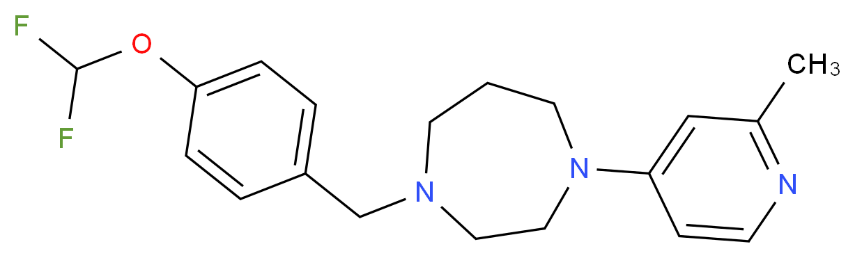 1-[4-(difluoromethoxy)benzyl]-4-(2-methyl-4-pyridinyl)-1,4-diazepane_Molecular_structure_CAS_)