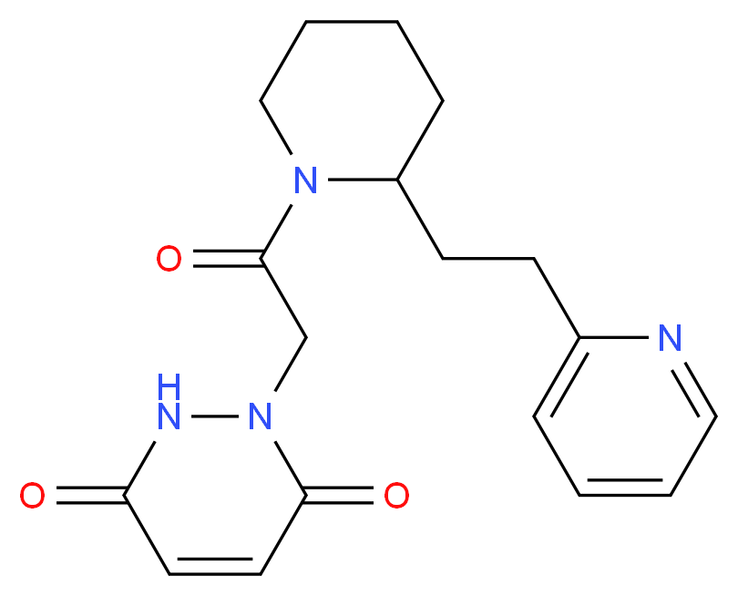 1-{2-oxo-2-[2-(2-pyridin-2-ylethyl)piperidin-1-yl]ethyl}-1,2-dihydropyridazine-3,6-dione_Molecular_structure_CAS_)